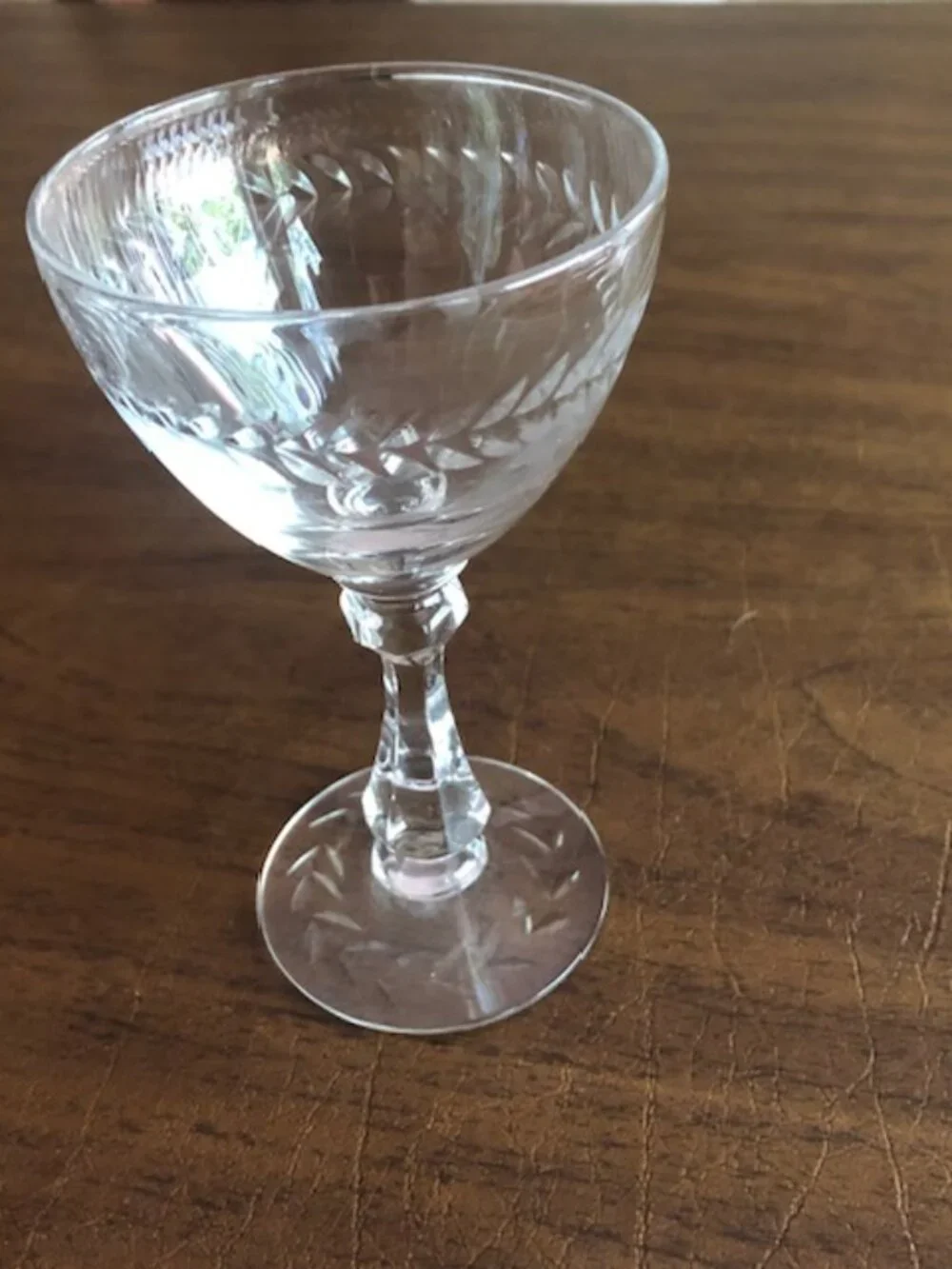 Cambridge Crystal Minton Wreath Etched Wine Set of 12 Elegant Vintage